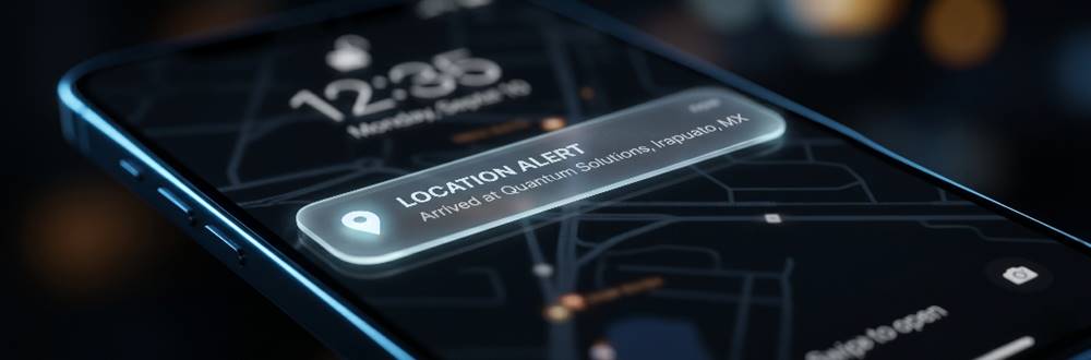 Notificación GPS en pantalla de bloqueo